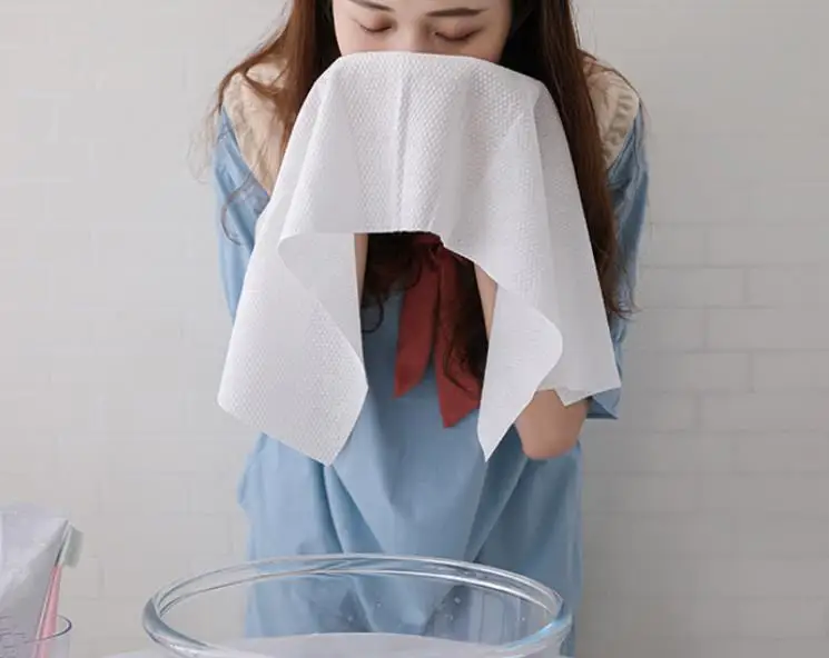 Non-woven Soft Makeup Disposable Cotton Face CleaningDisposable Hand Napkin Guest Towels Cloth Like Tissue Paper Linen Feel
