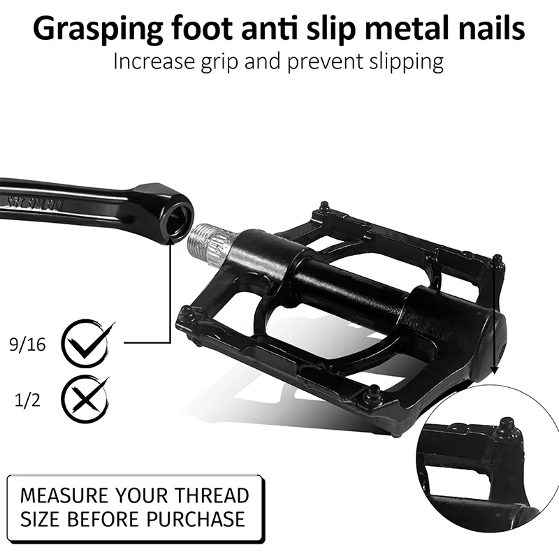 Mountain Bike Pedal Aluminum Alloy bearing pedals bearing pedals Bicycle Parts MTB Road Bicycle Non-slip