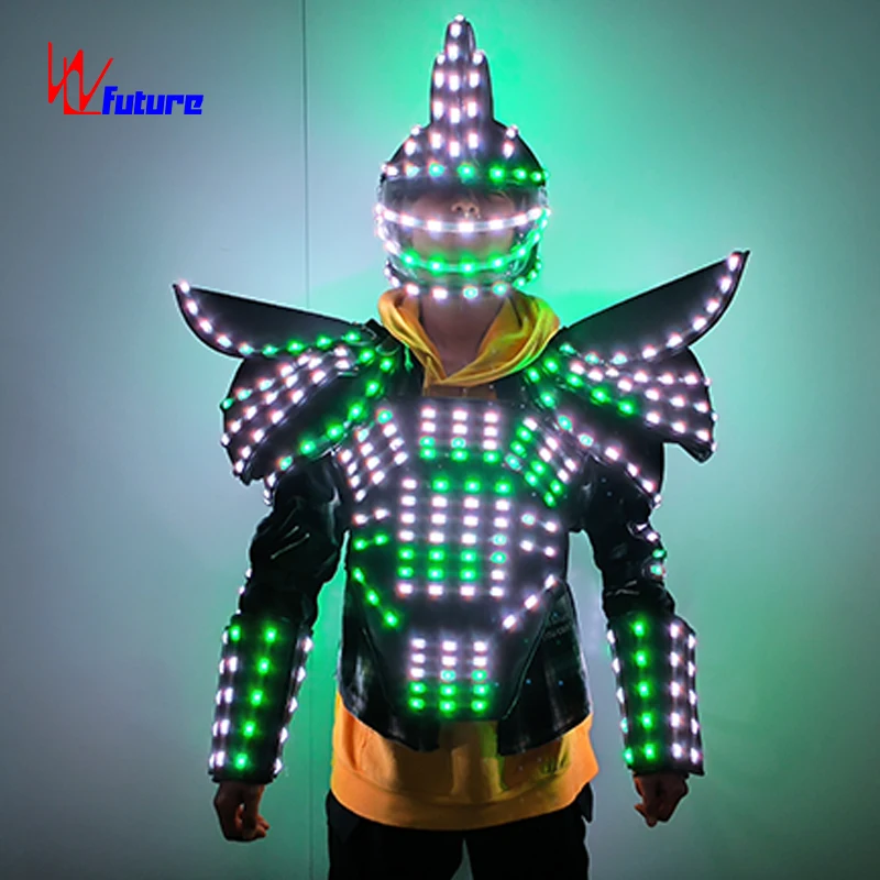 Cool Ancient Warrior Luminous Armor Creative Performance Wear LED Costumes