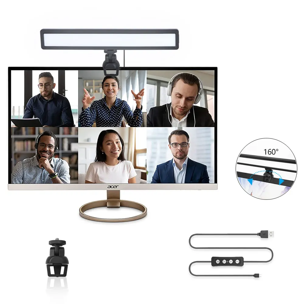 2022 New Eye Protection Night Reading Usb Desk Lamp Computer Laptop Screen Lighting For Zoom Meetings