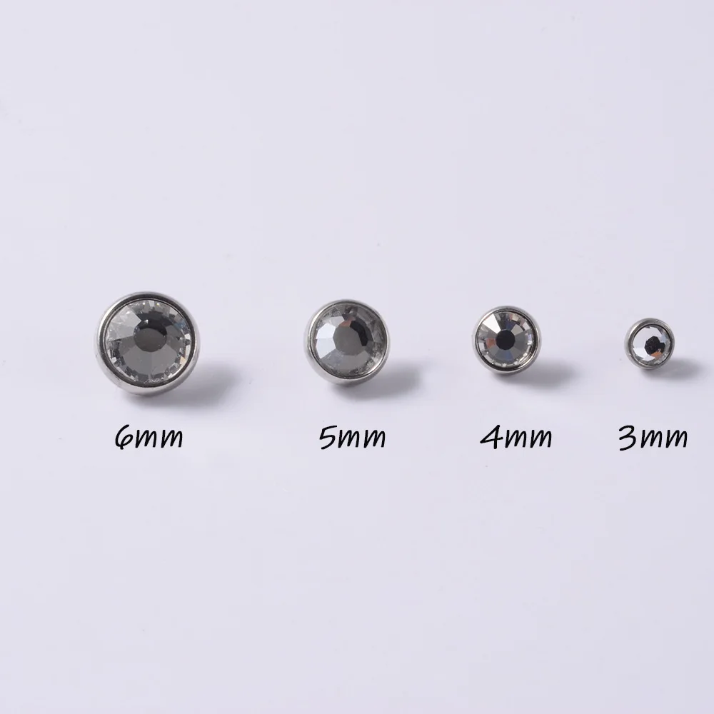 ASTM F136 Titanium G23 Micro Dermal Anchor piercing jewelry Clear Gem Skin Piercing Sexy Jewelry Implanted By Surface Puncture