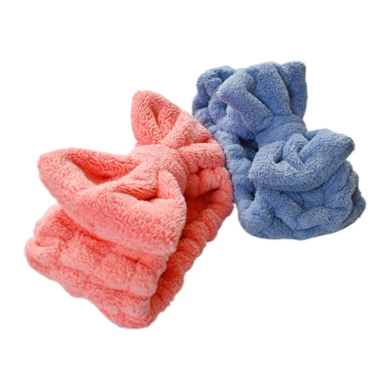 Аксессуары для макияжа банная повязка для волос коралловый флис с узлом бабочки китайский производитель
