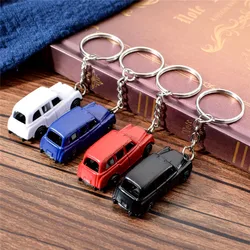 New Arrival Promotional Zinc Alloy Metal Keychain, Elastic Taxi Shape Keychain Black Taxi Keyring