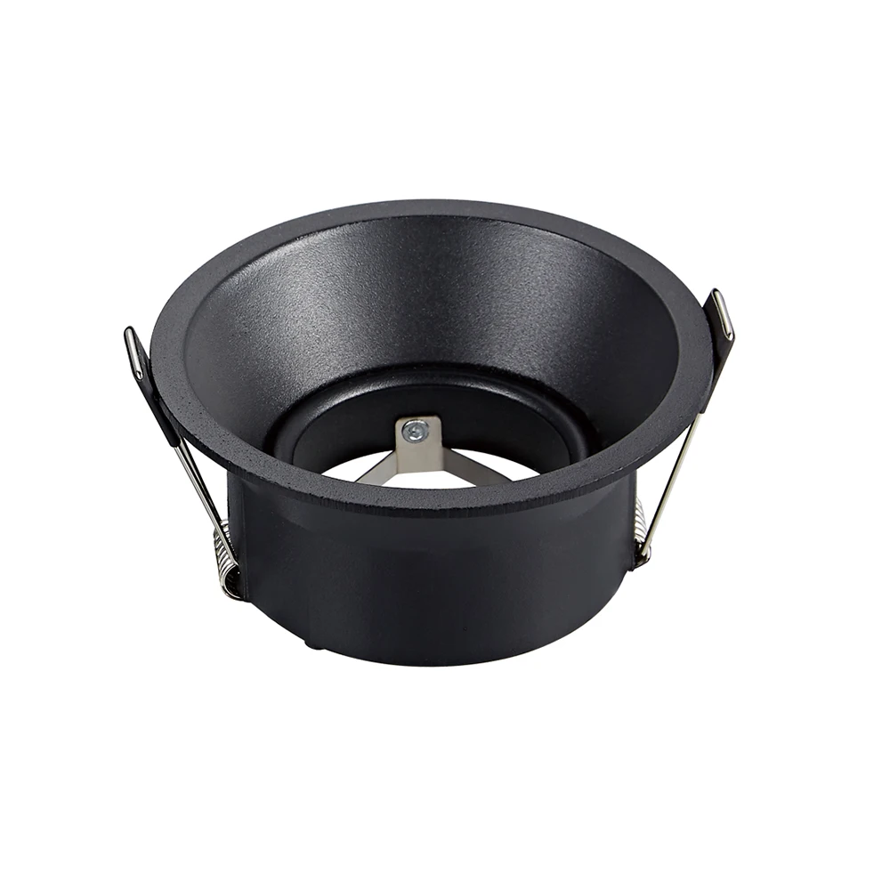 Round Cutout 85mm Die-casting Down Light Fitting Aluminum Sandy Black Spot Light Fixture Include GU10 Socket