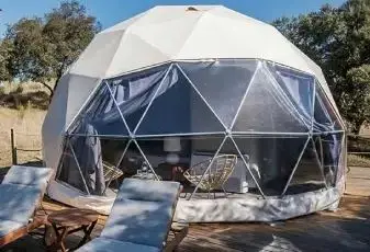 Wholesale Outdoor Igloo Geodesic Dome Ball Tent with PVC Roof Cover Convenient Bathroom Features for Glamping