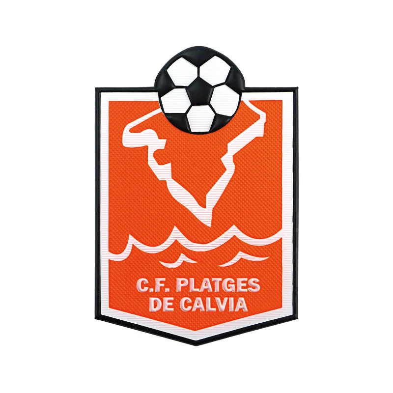 Customized ECO Soccer Uniform Patch Printing Branding Iron On TPU Embossed Patch for Sports Wear