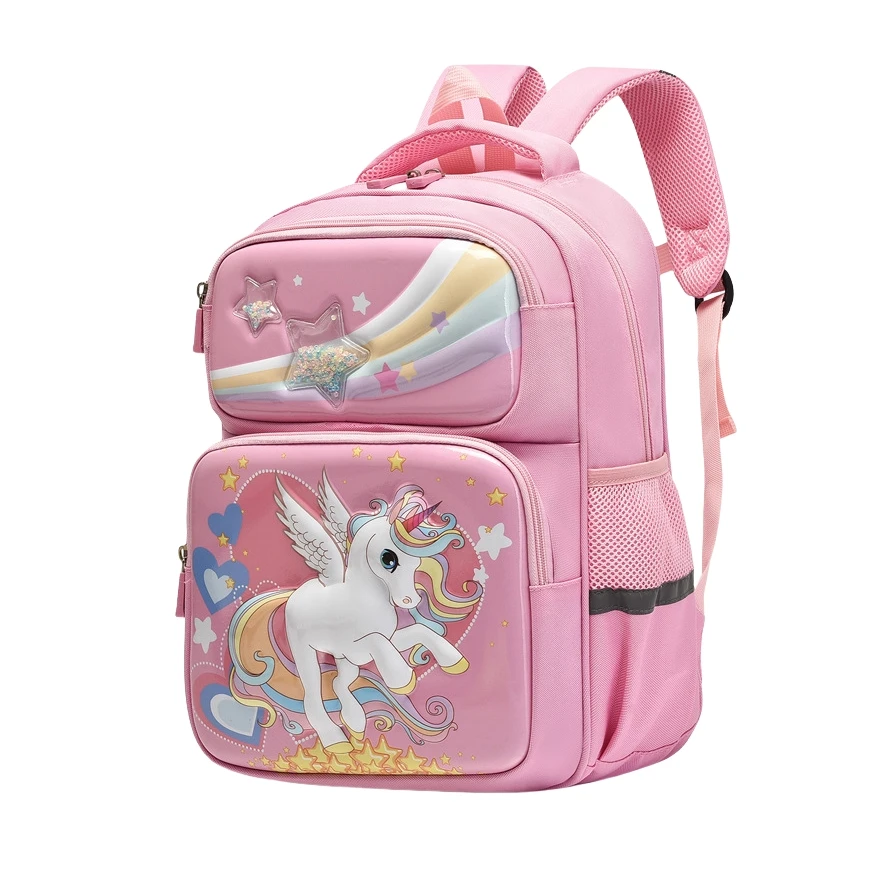 Hard Shell Unisex LED Backpack  New Design Quality Student Backpack Set Waterproof Polyester Lining Unicorn Cartoon School