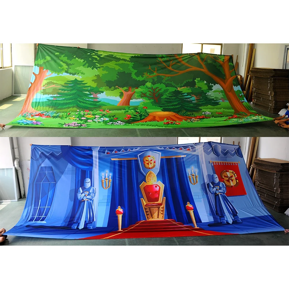 Print Customized Backdrop Strong Color Fastness Cloth Fabric Banner for Event