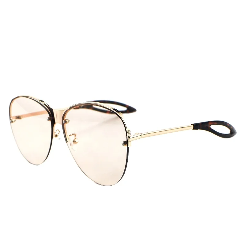 Candy Colors Gradual  Metal Frames Women Ready Sunglasses