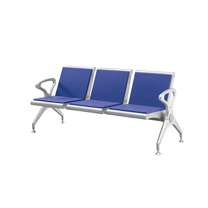 FLYA Furniture Hospital Transfusion Chair Hospital Waiting Chair 3-seater With Infusion Stand Iv Chairs