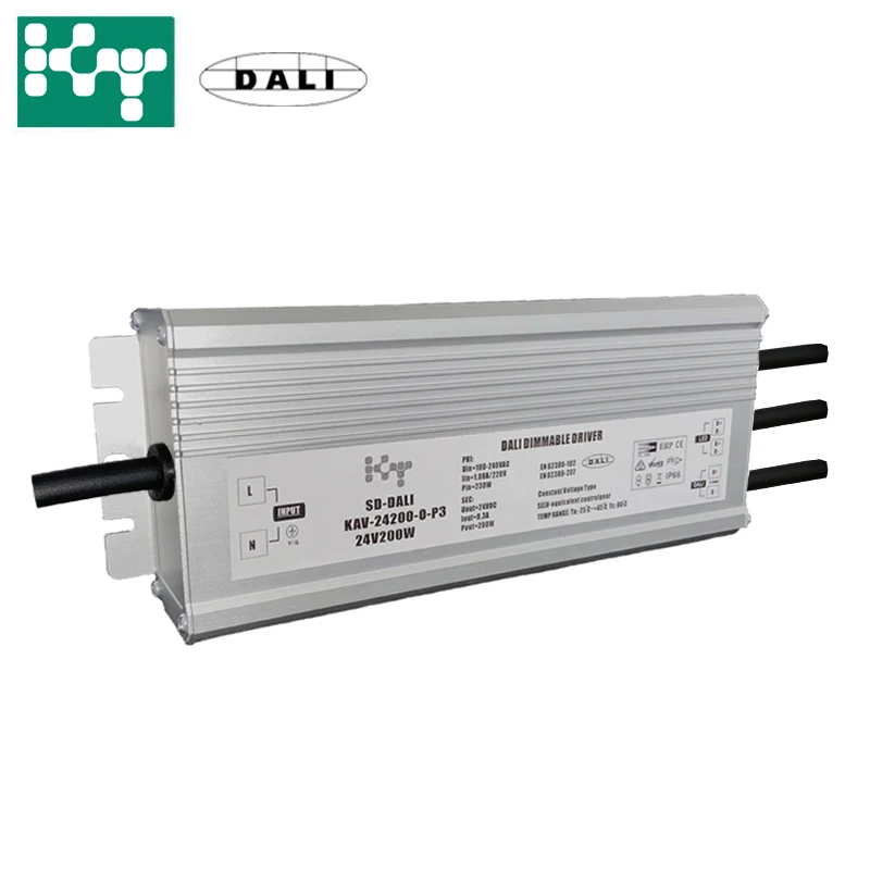 Светодиодный драйвер постоянного напряжения 200 Вт 24 в пост. Тока а с регулируемой яркостью ERP0.5W DALI2