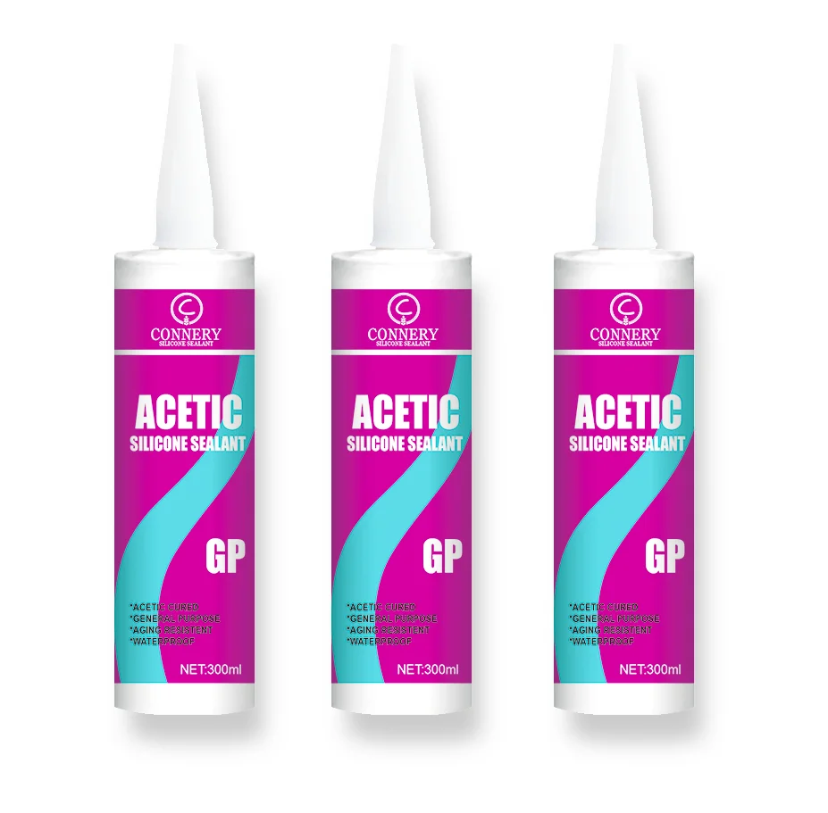 Factory supplying acetic silicone sealant applying to  kitchen cabinet edge seal and installation of decorative materials