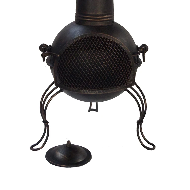 Original Design  Cast Iron Fire Pit Wood Burning Chiminea Outdoor Fire Pit  Garden Chimenea Charcoal Patio Heater