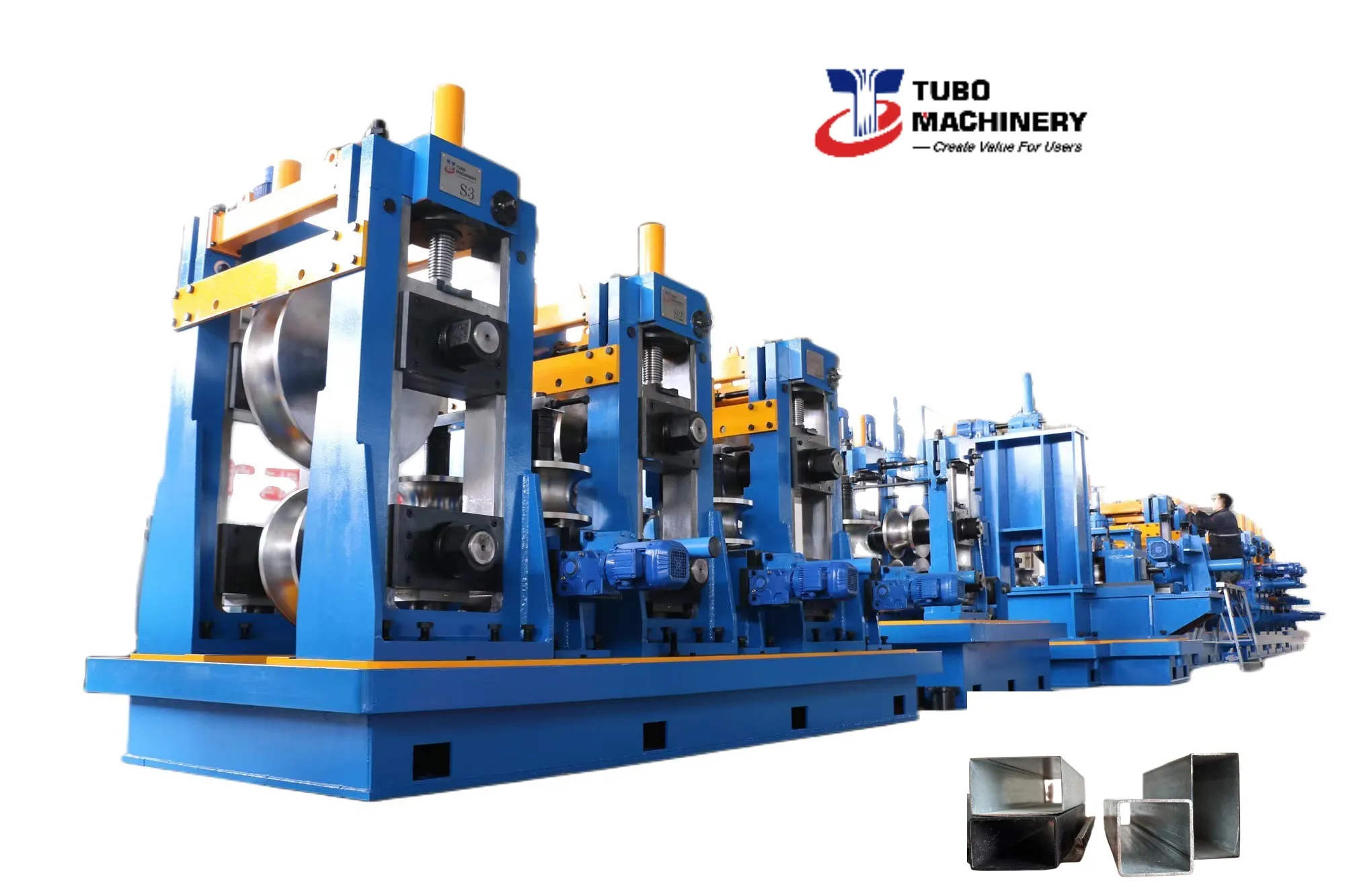 Large Size Square Pipe Roll Forming Machine Steel Tube Mill