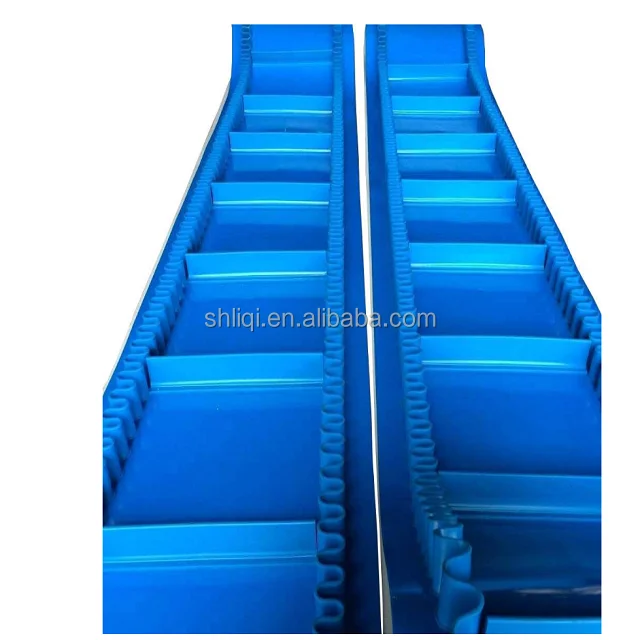 quality custom white food grade oil resistant pu conveyor belt with cleats for food industry