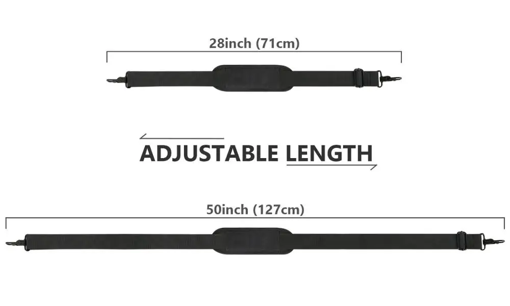 Adjustable and Comfortable Padded Computer Bag Shoulder Strap