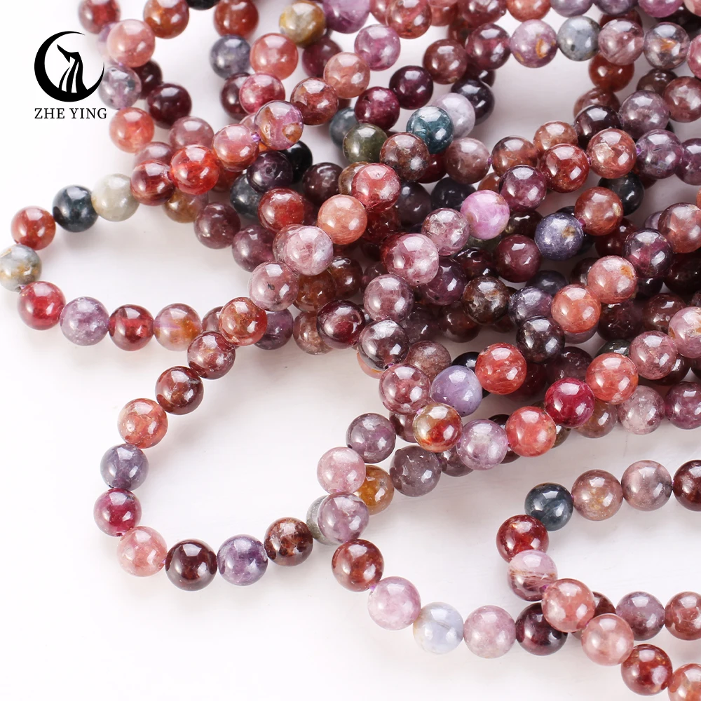 Zhe Ying 6 мм шпинель Каменные Бусины круглые гладкие каменные бусины для изготовления ювелирных изделий Красочные шпинель каменные бусины