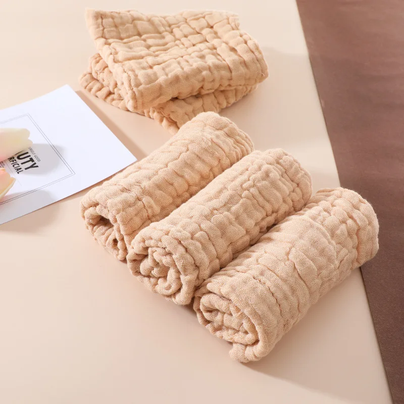 Оптовая продажа, 100% Органическая хлопковая марля, ткань для мытья лица, муслиновая квадратная ванна для малышей