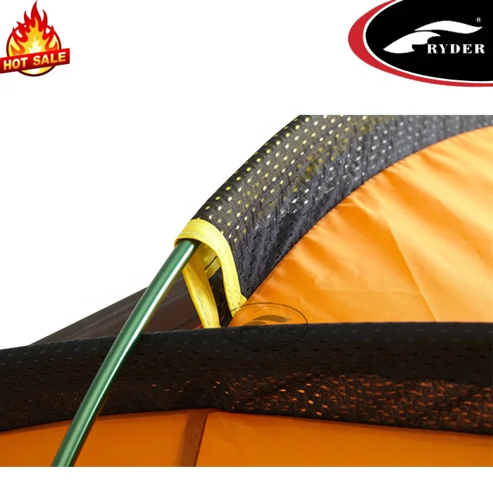1 Person Waterproof Folding 3 Season Ultralight Solo Backpacking Tent Stable Geodesic Structure Alu Pole Wind Resistant