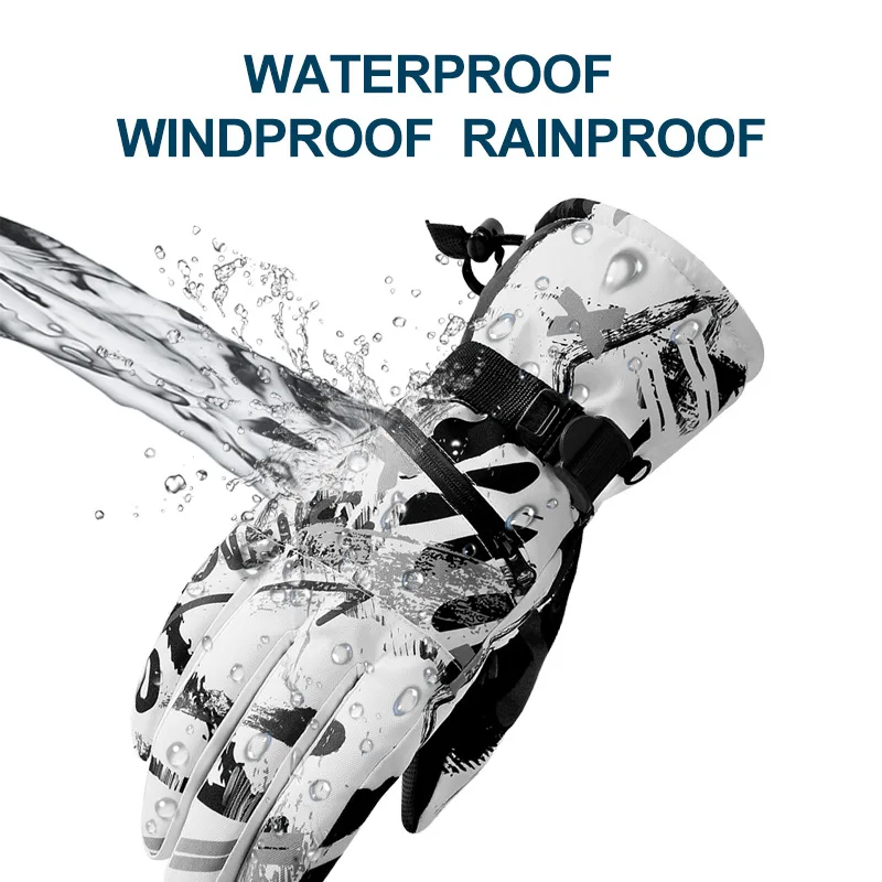 Wholesale Ski Gloves Men Women Waterproof Gloves Touchscreen Snowmobile Winter Snowboard Gloves