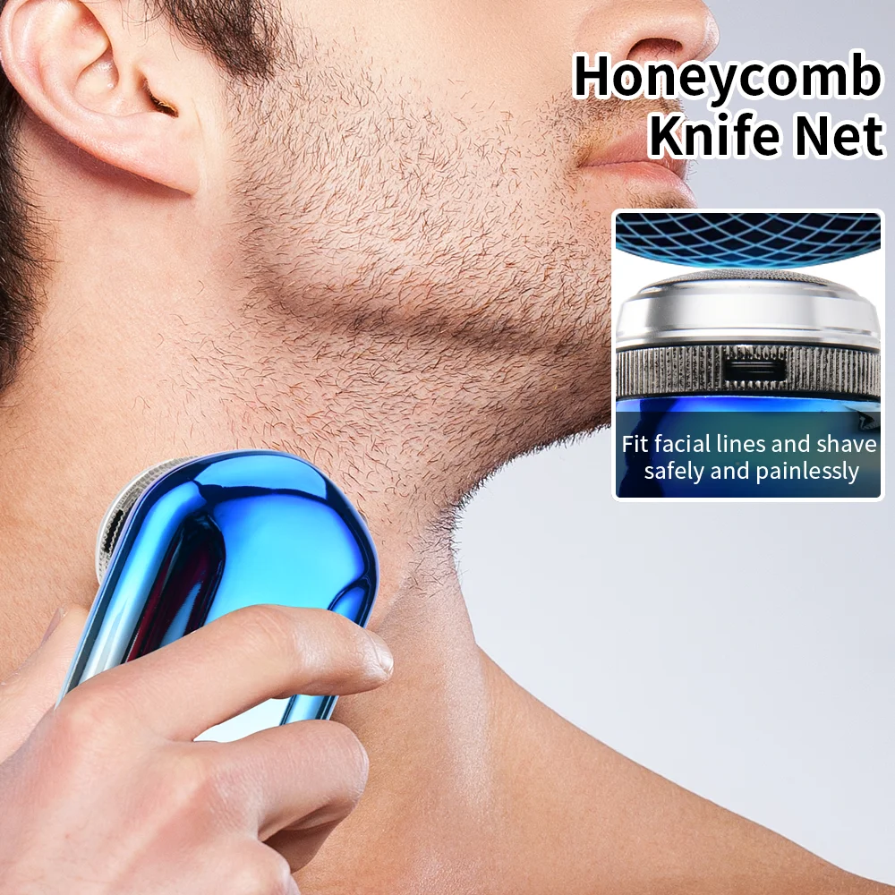 Mini Electric Travel Shaver for Men Pocket Size Washable Rechargeable Portable Painless Cordless Trimmer Face Beard Razor Male