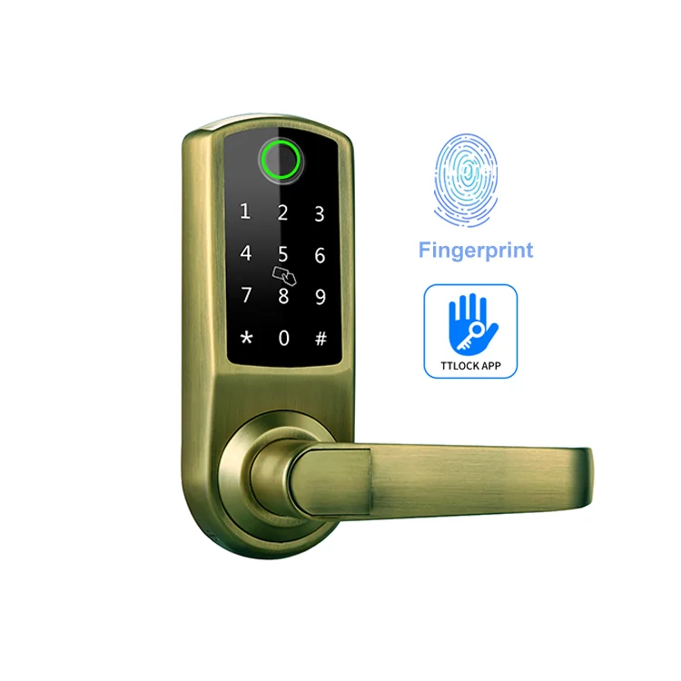Easloc Professional Manufacture Bluetooth Finger Print Smart Door Lock with TT Lock App