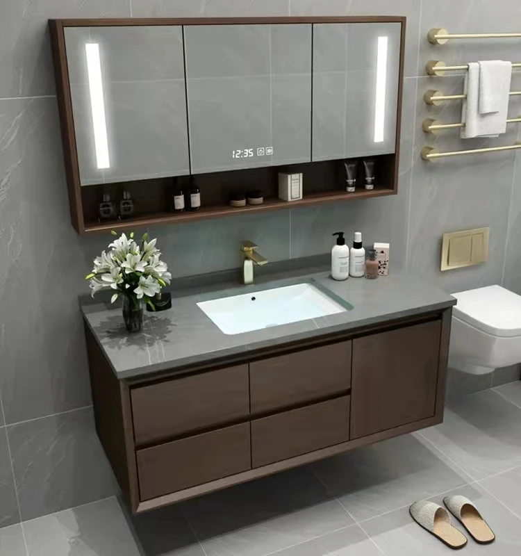 AIM bathroom cabinet  vanity dresser combination one washbasin washbasin toilet washbasin customization