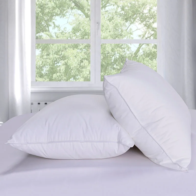 Hypoallergenic Soft Height Adjustable Shredded Polyester Fibre Firm Pillow Insert With Washed Cotton Pillows Cover Hilton Pillow