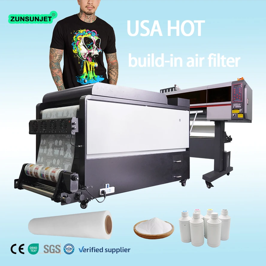 Zunsunjet Impresora plauter Dtf Print Pro60 A1Pro60-A1 Европейский принтер 24 дюйма с автоматизированным порошком