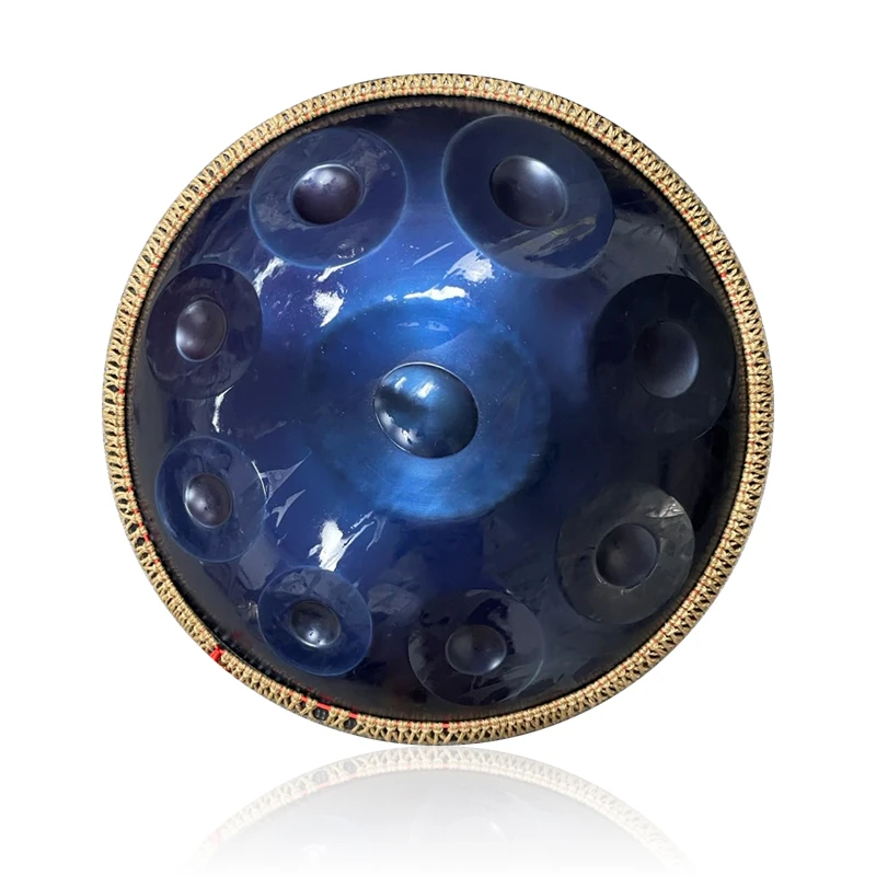 Handpan drum 9 notes 22 inch Diameter 440Hz HANDPAN Stainless Steel M aterial blue 9 Note/10Note 56 Dimeter with Standard
