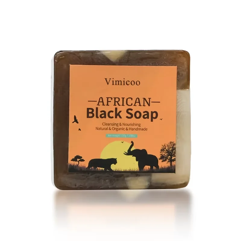 Custom Organic Natural Handmade Whitening Clean Bathing African Moroccan Black Soap