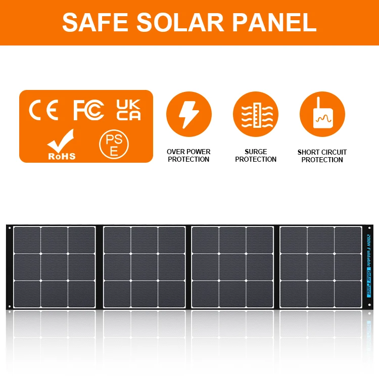 Portable 200w Folding Solar Charging Photovoltaic Panel Foldable Solar Panel Kit