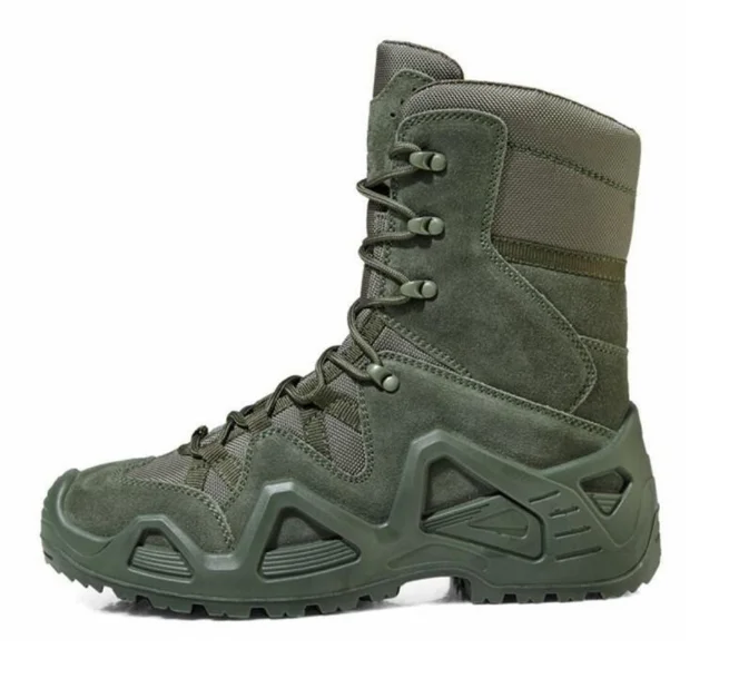 TSB101 Camouflage shoes Stock Khaki camouflage Green suede boots running shoes hiking ankle boots customized