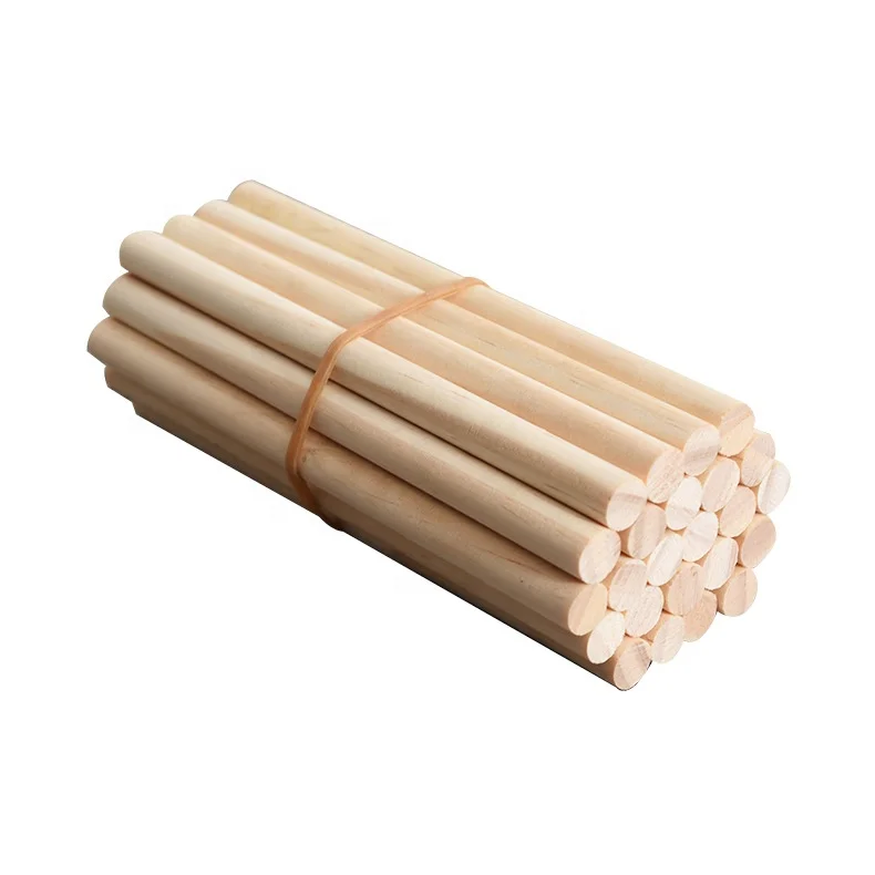 Round Wooden Rods Kit - DIY Building Model Materials for Handicrafts
