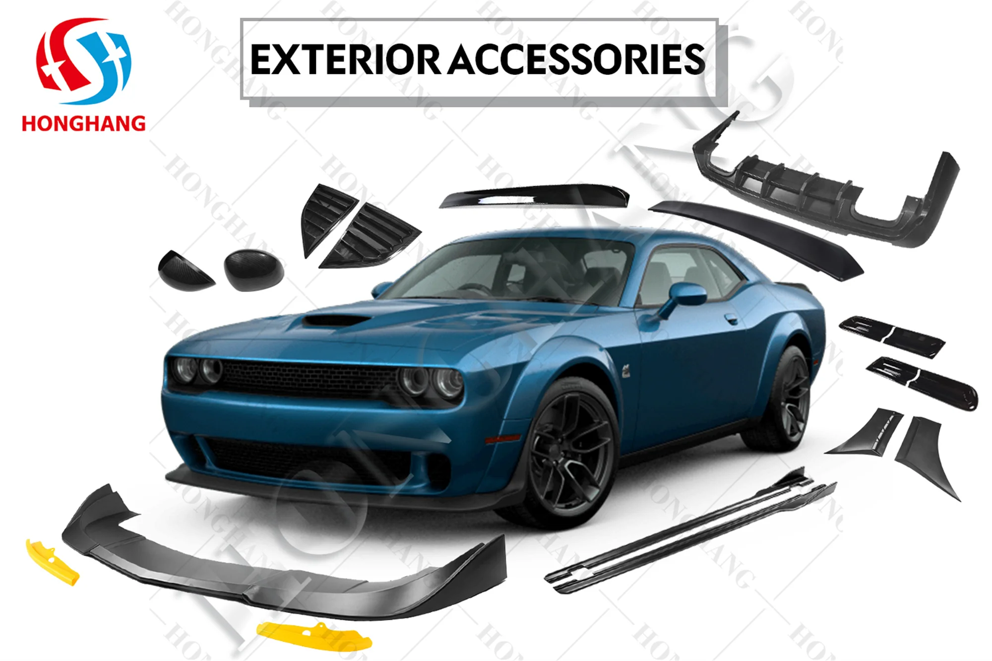 Chaoshenghang Factory Manufacture car accessories Parts Side Fender Door Scoop Side Fender For Dodge Challenger Fender 2008-2014