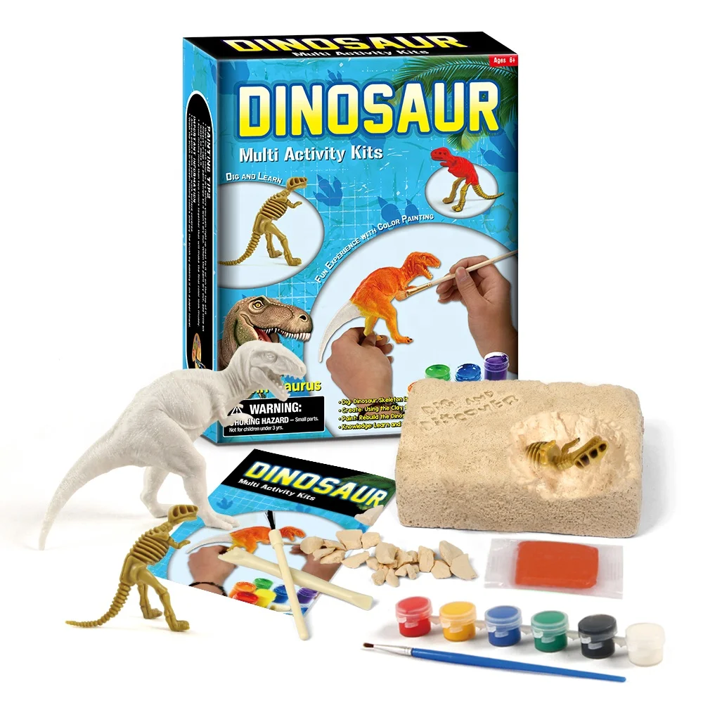 2021 Dig Out Dinosaur DIY Painting Creativity Toys Dino Excavation Kit Archaeology Science Art Craft Toy Gifts Collectable Toys