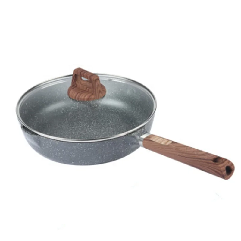 OEM Die Cast Aluminum Wok Cooking Saute Pan Deep Frying Pan with Spouts
