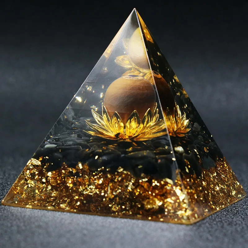 Wholesale natural healing energy crystal Pyramid Twelve Constellations gravel pyramid