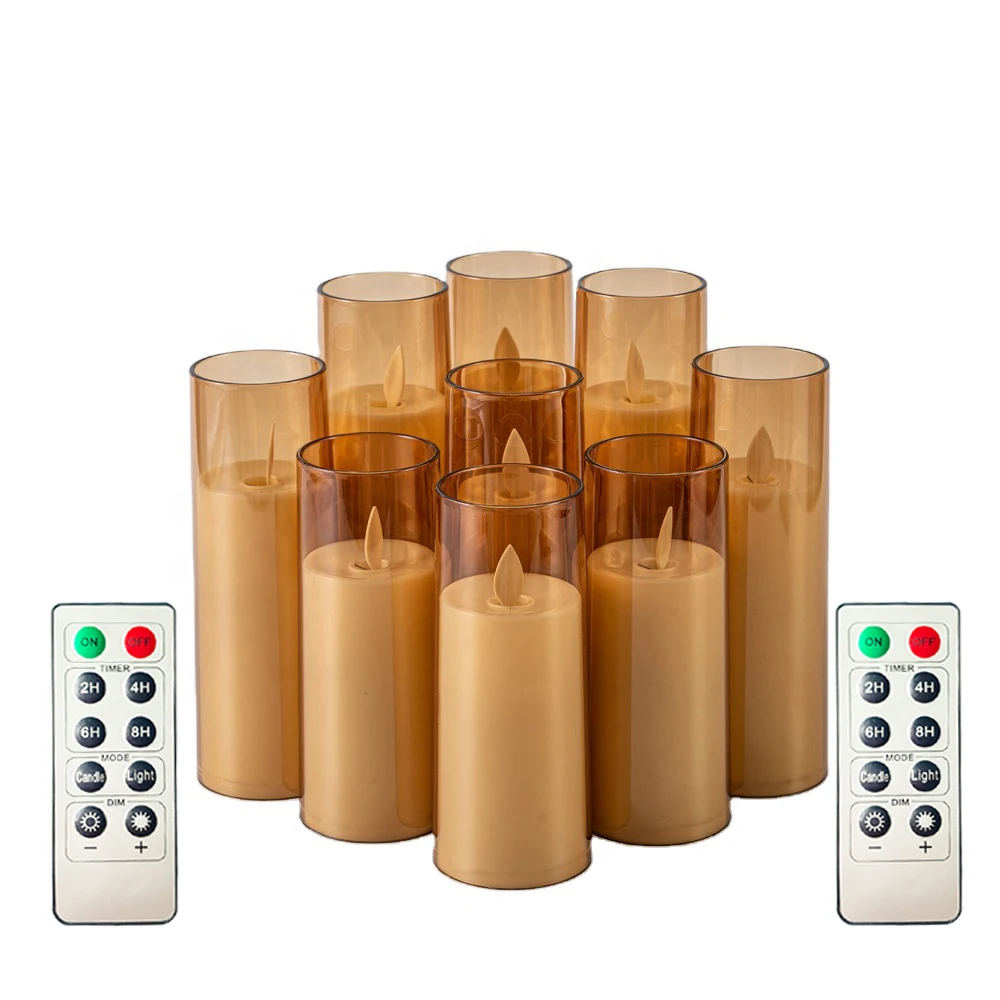 flameless led candle battery led candles  flameless 9 PCS for the set Moving Flame battery candles led flameless Flickering