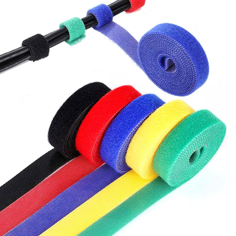 Sticky Back Fastener Tape Multi Color Hook and Loop Self Adhesive Back to Back Hook and Loop Cable Ties