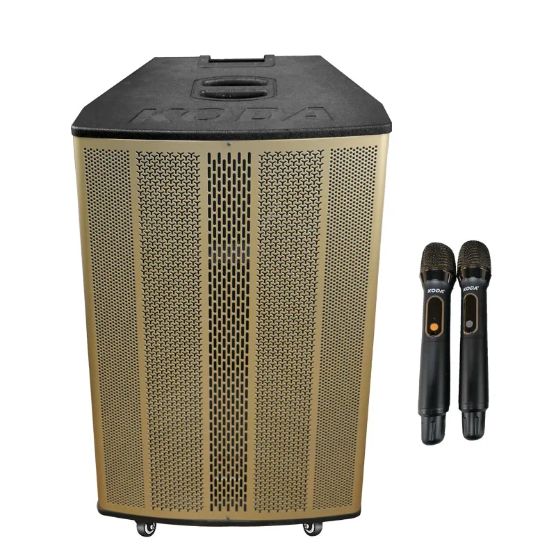 Big power trolley speaker golden color 18inch woofer 1000W active speakers