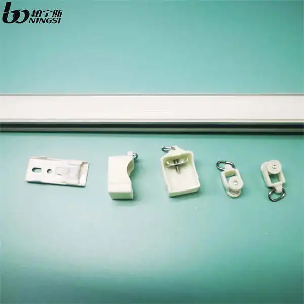 Foshan Factory aluminum curtain rail customized single curtain channel ivory ceiling mounted curtain track