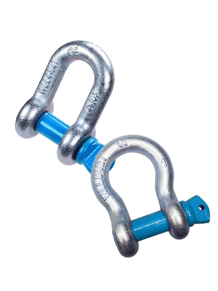 Lifting chain with shackle clasp at both ends of tow chain truck lifting iron pipe lifting steel stone manganese steel chain