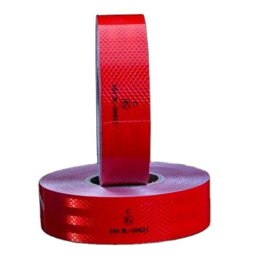 983 Reflector Sticker Red Reflective Safety Warning Tape Customized Conspicuity Adhesive Reflective Tape For Truck Vehicle