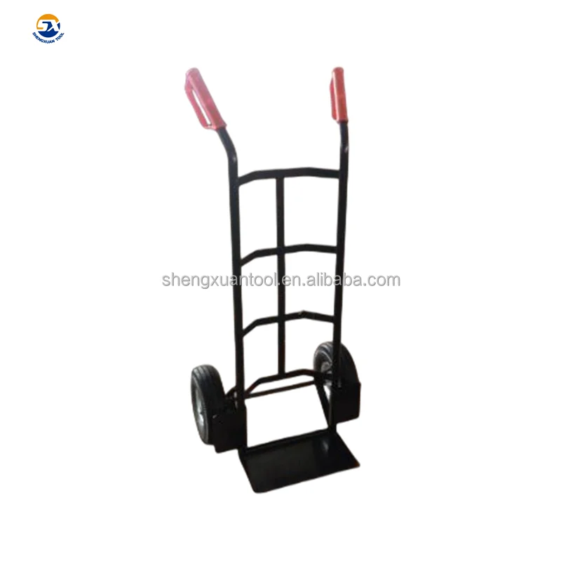 red color metal body middle size  hand trolley with handle