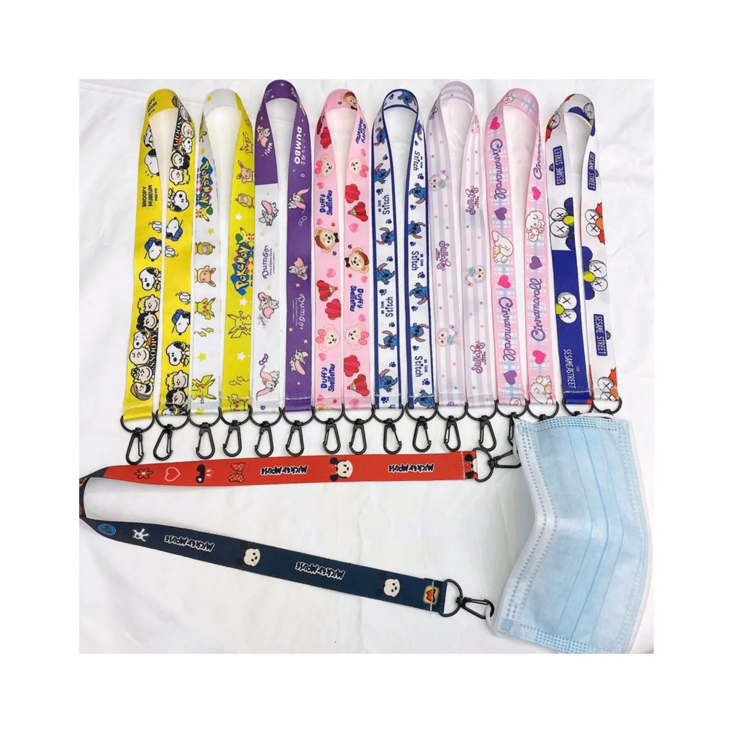 Multicolor printed custom masking lanyard, mobile, id, phone waterproof bag lanyard