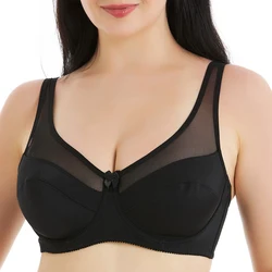 Plus Size Lace Bra Women Big Size Bra Large Size 36 38 40 42 44 46 C D E Cup None Padded Brassiere Ultra Thin Wired Bra