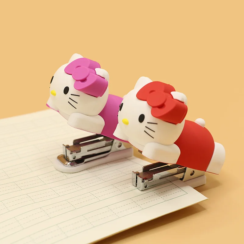 Mini Stapler Students Office Stapler Staple Effort-Saving Hand Multi Functional Standard Stationery Small Cute Cartoon Staplers
