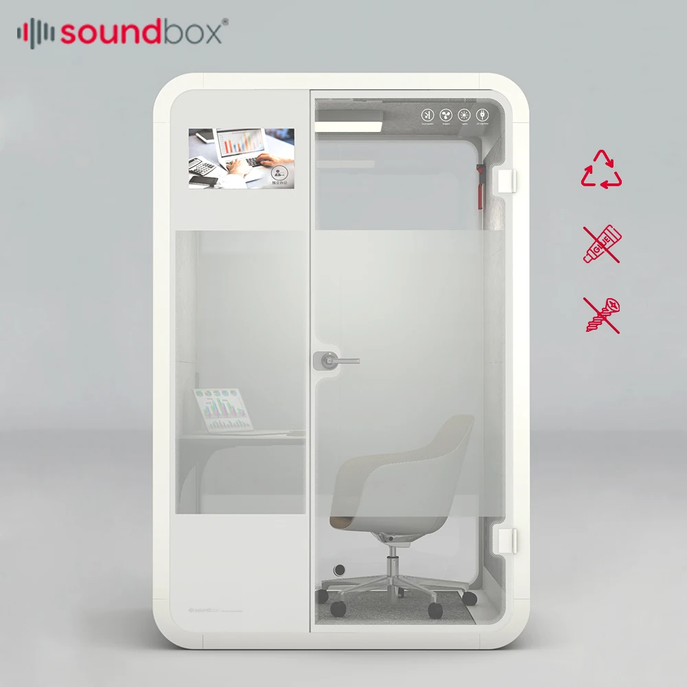 Soundbox Office Pod Soundproof Small Meeting Pod Movable Private Phone Booth Indoor Outdoor Soundproof Booth