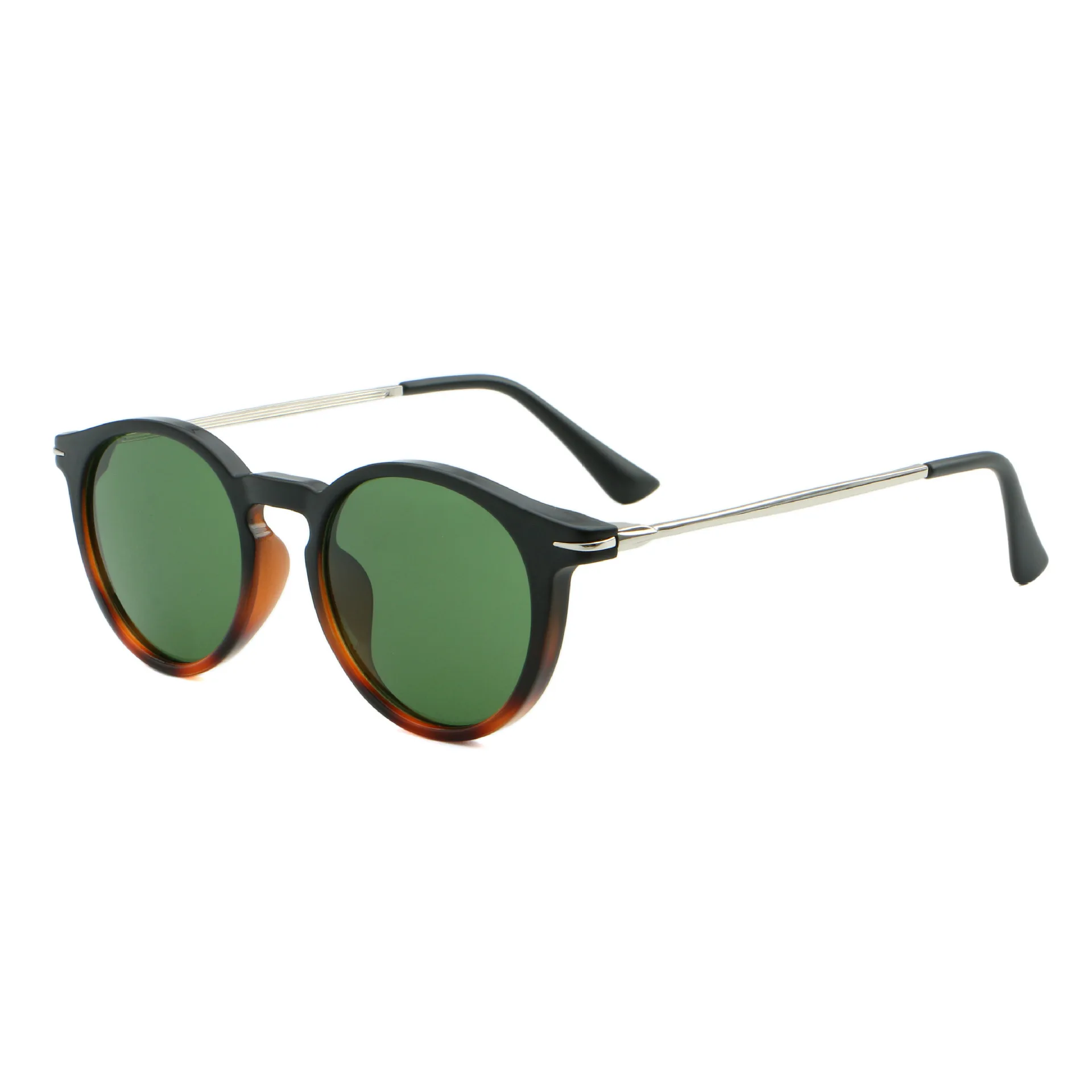 Factory UV400 custom logo sun glasses men women Retro Classic Round sunglasses 2024